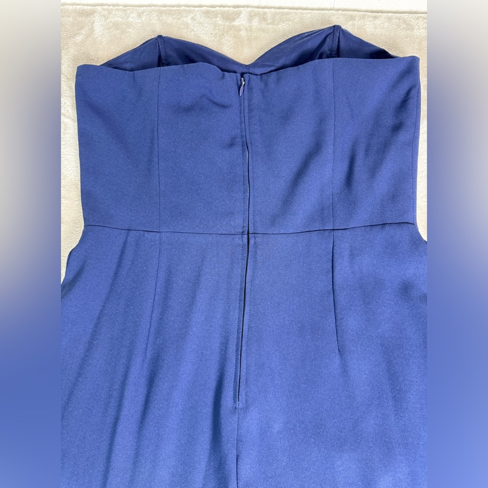 NWT Lilly Pulitzer Size 12 Strapless Jumpsuit Wide Leg Kylo Navy Crepe Corset - Picture 6 of 12